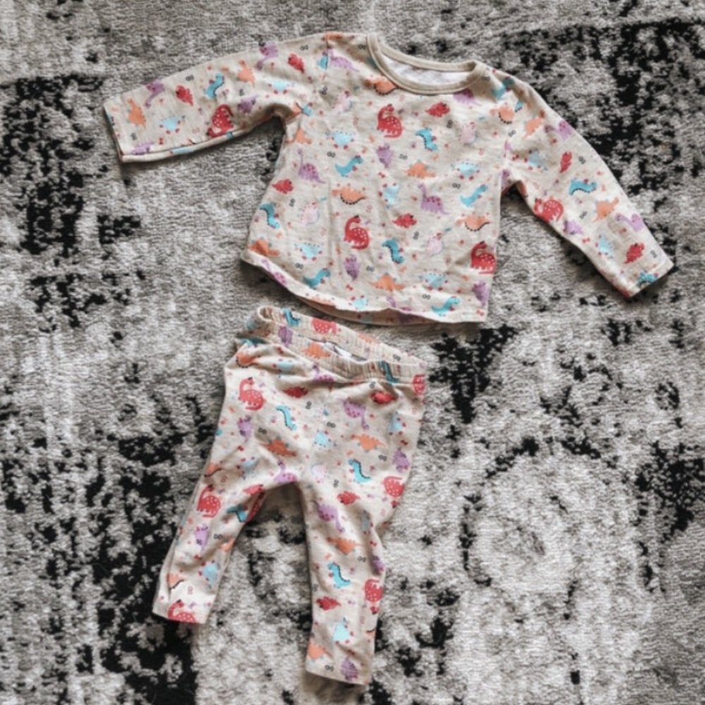 Baby girl Dino matching Outfit 3-6M